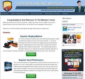 Superior Singing Method Review - Members Area